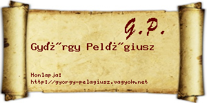 György Pelágiusz névjegykártya